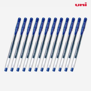 유니 유니볼 시그노 스탠다드 UM-100 / SIGNO / 0.5mm 0.7mm 0.8mm/ 12개 묶음상품 / 중성볼펜 노크식볼펜 시그노0.5 시그노0.7 시그노0.8 겔잉크볼펜, 0.5mm블루_12개