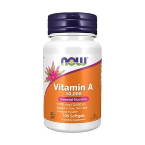 NOW Supplements Vitamin A 10 000 IU Eye Health* Essential Nutition 100... 794331, 1개