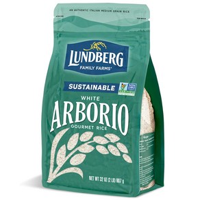 Lundbeg White Aboio Rice - Shot-Gain White Rice Ceamy Textue fo Making Risotto Rice Pudd, 1개