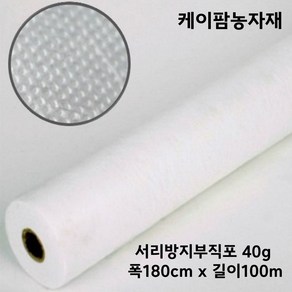 케이팜 40g 폭180cm 길이100m 서리방지부직포 못자리 냉해방지 마늘부직포 월동 한랭사 한냉사 병충해방지 겨울작물