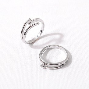 비즈아이 [9-155-1]메탈반지대 십자고리형 Fee 신주 OR 1개