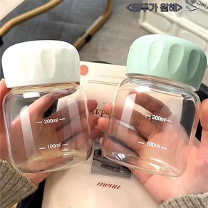 신기한물병 타파물통 텀블러 1+1 휴대용 미니 300ml, 녹색보통유리, 2개