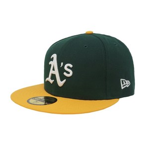 뉴에라 [슈즈네][정품] MLB 어센틱 오클랜드 애슬레틱스 홈 야구모자 사이즈캡 59FIFTY 메이저리그 선수모자