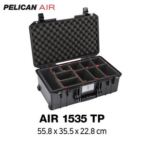 [정품] 펠리칸 에어 1535TP 하드케이스 (Tekpak System) PELICAN AIR 색상선택, 탄, 1개