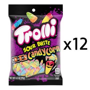 트롤리 사워 브라이트 캔디콘 젤리 99g x 12팩 구미 Tolli Sou Bite Candy Con, 12개, 없음