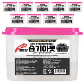 베이비송 습기아웃 제습제 530ml X 24개/참숯 함유/대용량/옷장 욕실용, 10개