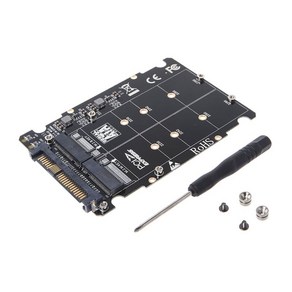 데스크탑 M.2 NVMe 및 SATA-Bus NGFF- SSD-PCI-EU.2 어댑터 M2 PCIE 컨버터, 블랙이에요., 1개