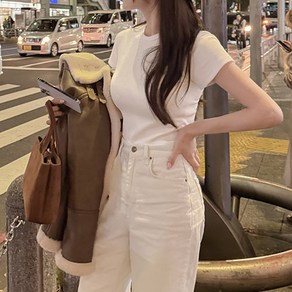 [메이빈스]로하 크롭 반팔 티셔츠