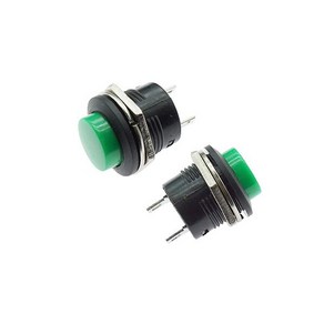 원형 푸쉬버튼스위치 R13-507 GREEN 16MM, 1개