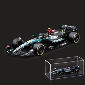 Bbuago 143 메르세데스-AMG F1 W15 E 퍼포먼스 2024 합금 자동차 미니어처 다이캐스트 모델 44 루이스 81 조지 러셀 장난감, 1, No.44 Dust cove