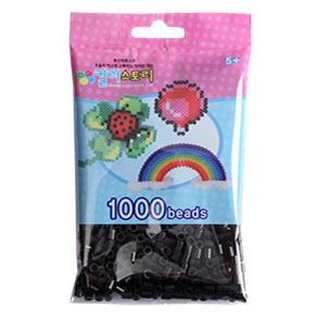 컬러비즈 5mm55g1000개900원, S18_싱글비즈 검정(Black), 1개