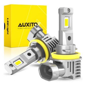 AUXITO LED CSP 칩 자동차 헤드라이트 전구 HB4 9006 H9 HB3 안개등 매우 밝은 6500K 화이트 2024 16000LM, [01] H8 H9, 없음, 1개