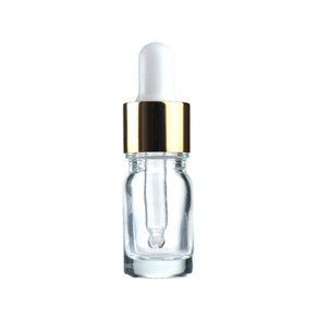 바른용기 투명 스포이드공병 유리 용기 [골드/화이트], 1개, 50ml