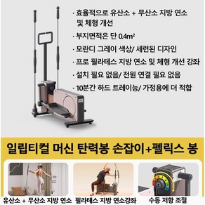 fanpin 고성능 스텝밀 스텝퍼 일립티컬 홈트 실내 가정용 유산소, 모란디 그레이