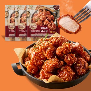 애슐리 오리지널 통살 닭강정 3팩x500G 양념 순살 치킨 가라아게