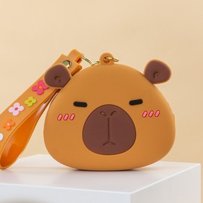 귀여운 카피바라 동전 지갑 미니 동전지갑 키링 가방 악세서리 카드 수납 다용도 휴대용 파우치 선물 추천