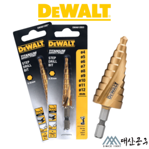 디월트 DWA612053 스텝드릴비트 9단계 4 12MM 3피스 육각 샹크 임팩용 홀소, DWA612053 9단계 4-12MM, 1개