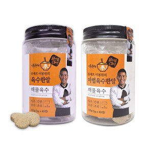 봉셰프 이봉원 육수한알 1+1 해물맛 매콤맛 코인육수 만능 고체 육수, 120g, 2개