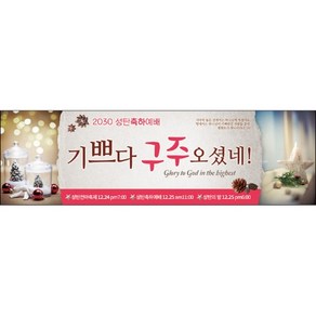 맑은누리디자인 성탄절현수막 025-(300x90cm)(가공선택필수) [주문제작] 크리스마스 포토존 예배 교회 배경 장식 소품