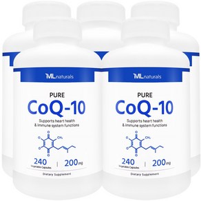 [미국빠른직구] 신제품 마이라이프 내추럴스 코큐텐 CoQ-10 200mg, 240정, 5개