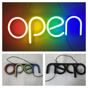 (돈버몰)오픈글자판 개업선물 강추!! 네온LED OPEN싸인간판, 1. OPEN+아답터(기본세트)