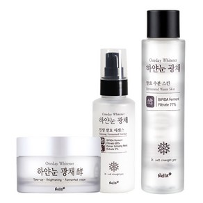 넬라 하얀눈 광채 스킨150ml+에센스100ml+톤업크림50g 스킨케어 3종세트, 1세트