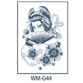 패션 타투 문신 헤나 스티커 게이샤 미니 스티커 모음, WM-G44, 1개