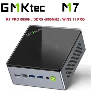 산업용 미니 PC 미니 큐브 컴퓨터 가정용 게임용 주식용 GMKtec M7 R7 6850H Wins 11 DDR5 NVME Wifi6 USB4.0 2 * 팬 TDP Ouc, R7 PRO 6850H, 미국, NO RAM NO ROM NO KEY