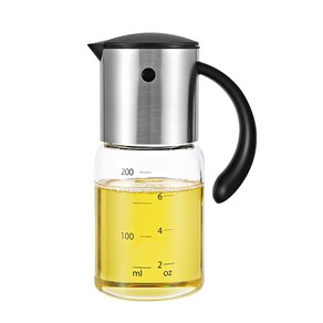 폴쿠치나 오토플립 자동개폐 오일병 스텐 내열유리, 220ml, 6개