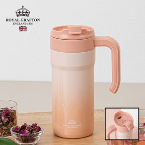 [슈퍼HOT][Royal Gafton] 로얄그래프톤 보온보냉 머그 텀블러 700ml (코랄핑크), 1개