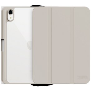 아이패드 애플펜슬 수납 클리어 하이브리드 케이스, 애쉬그레이