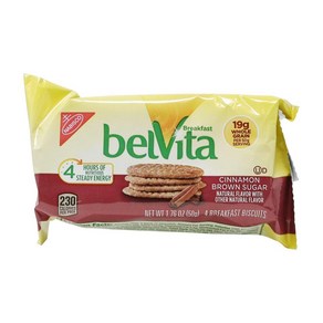 BelVita 시나몬 브라운 슈가 브렉퍼스트 비스킷 1개 49.9g(1.75온스)