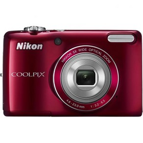 Nikon COOLPIX L26 16.1MP 디지털카메라 5배줌 NIKKOR 유리렌즈 3인치 LCD 레드 OLD MODEL, Red