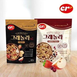 씨알로 그래놀라 후르츠 + 크랜베리 아몬드, 1세트, 400g