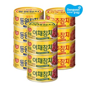 [동원] 라이트스탠다드 참치150g x4개+고추참치150g x4개+야채참치150g x4개 (총12캔), 150g, 1개