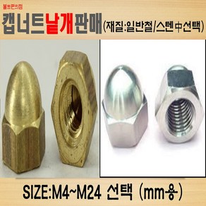 캡너트 스텐SUS304/일반철 M3-M24 낱개판매, 캡너트  SIZE: M4 / 재질:일반철, 1개