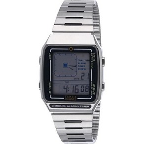 Timex 32.5mm Q LCA Timex Reissue 디지털 LCA 스테인리스 스틸