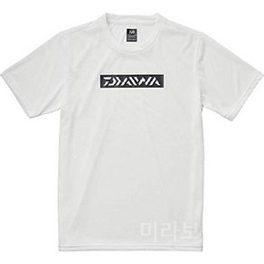 다이와 DAIWA 숏 슬리브 박스 로고 티셔츠 일본 반팔 셔츠 DE-8621, 화이트