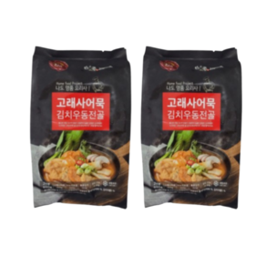 고래사어묵 김치우동전골 2인분 (총 4인분) 주문즉시배송, 650g, 2개