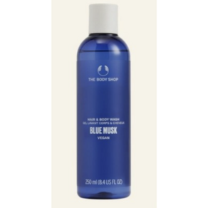 더바디샵 블루 머스크 헤어 앤 바디 워시 250ML HAIR & BODY WASH BLUE MUSK 25528, 1개