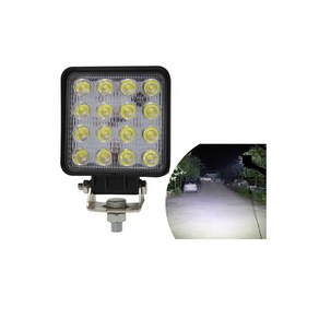 대성부품/LED 48W 사각라이트/12V/24V/G42011/작업등/안개등/16구/16발/화물차/대형트럭/써치등/지게차/포크레인/중장비/농기계/트렉터/덤프/추레라/후미등/차폭등, 1개