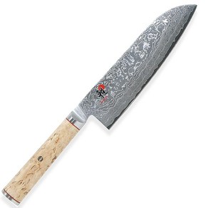 MIYABI 미야비 [ 5000MCD 산토쿠 부엌칼 180mm 일본제 ] 다마스쿠스 산토쿠 부엌칼 나이프 다층강 기후현 세키시제 [일본 정규 판매품] 34374-181, 1개
