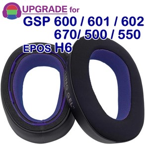 Misodiko Sennheise 교체용 업그레이드 이어패드 EPOS GSP 670 600 601 602 500 550 H6Po 게임용 헤드셋, 4)Mesh, 1개