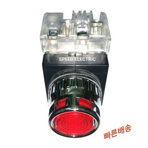 성호제어기기 PR-30L 30파이 조광형 푸쉬버튼 스위치 자동복귀, PR-30L-5(DC24V), 적색, 1개