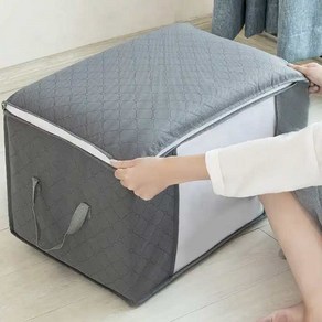 [1+1] 대용량 리빙박스 이불가방 수납 보관 정리함 옷 의류 파우치, 2개, 네이비