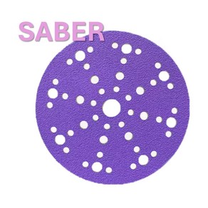 SABER 6인치(150mm) 48홀 세라믹 필름 원형사포 (1BOX 100장) (페스툴호환), #150, 100개