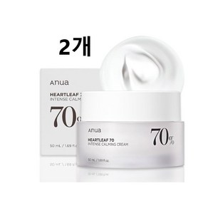 ANUA 아누아 어성초 70 인텐스 카밍 크림 50ml 50ml 2개, 50ml * 2개