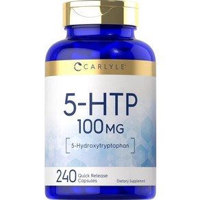 Calyle 5 하이드록시 트립토판 100mg 240 캡슐 Hydoxtyptophan NonGMO Gluten Fee, 1개, 240정