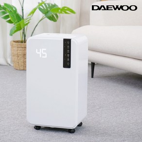[한달 전기세 5000원] 대우 자동습도조절 절전형 대용량 초강력 제습기 15L, 화이트