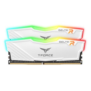 TeamGoup TFoce DDR4-3600 CL18 Delta RGB 화이트 패키지 가넷 램 32GB 데스크탑용, 1개